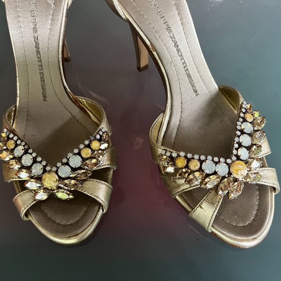 Vintage Giuseppi Zanotti jeweled heels sz 37 - Picture 4 of 9